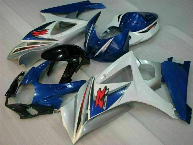 2007-2008 Blue White Suzuki GSXR 1000 K7 Bike Fairings