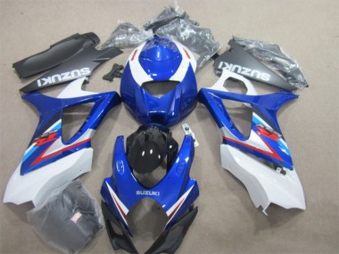 2007-2008 Blue White Suzuki GSXR1000 Moto Fairings