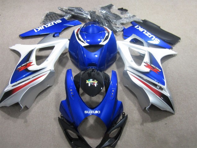 2007-2008 Blue White Suzuki GSXR1000 Motor Bike Fairings