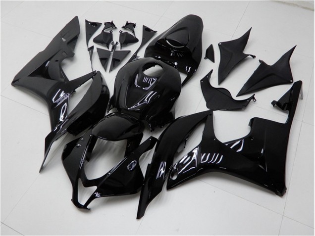 2007-2008 Glossy Black Honda CBR600RR Bike Fairings