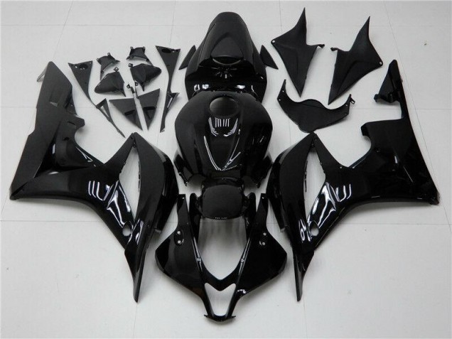 2007-2008 Glossy Black Honda CBR600RR Bike Fairings