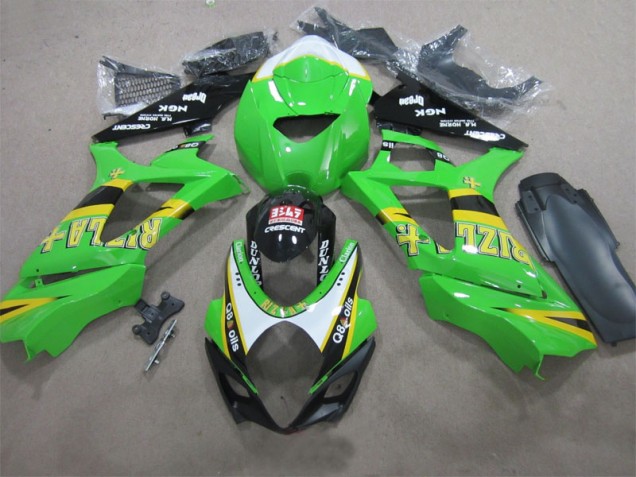 2007-2008 Green Rizla Q8 oils Suzuki GSXR1000 Motorcycle Fairing