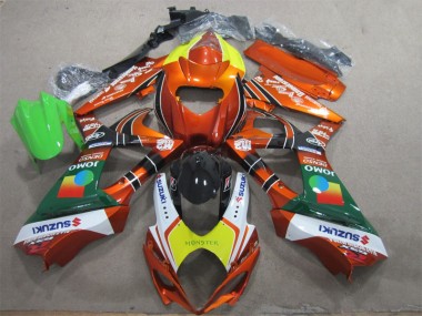 2007-2008 Orange Yellow Monster Suzuki GSXR1000 Motorcycle Fairing Kits