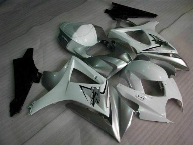 2007-2008 Silver White Suzuki GSXR 1000 K7 Motorbike Fairing