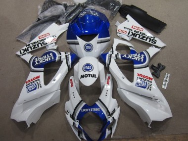 2007-2008 White Blue Lucky Strike Red Motul Suzuki GSXR1000 Moto Fairings