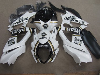 2007-2008 White Lucky Strike Black Motul Suzuki GSXR1000 Motorcycle Replacement Fairings