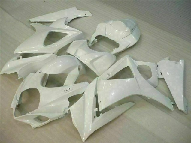 2007-2008 White Suzuki GSXR 1000 K7 Motorcycle Fairing