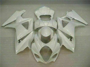 2007-2008 White Suzuki GSXR 1000 K7 Motorcycle Fairing