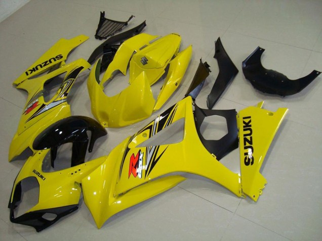 2007-2008 Yellow Suzuki GSXR 1000 K7 Motorcycle Fairings Kit