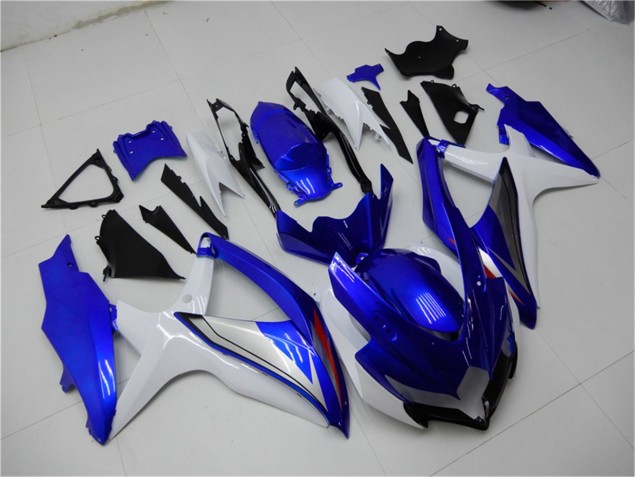 2008-2010 Blue White Suzuki GSXR 600/750 Motorcycle Fairings