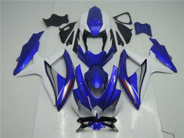 2008-2010 Blue White Suzuki GSXR 600/750 Motorcycle Fairings