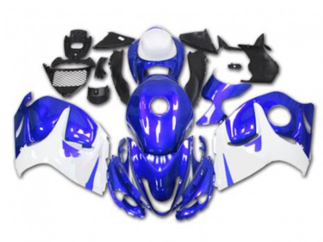 2008-2019 Blue White Suzuki GSXR 1300 Hayabusa Motorcycle Replacement Fairings