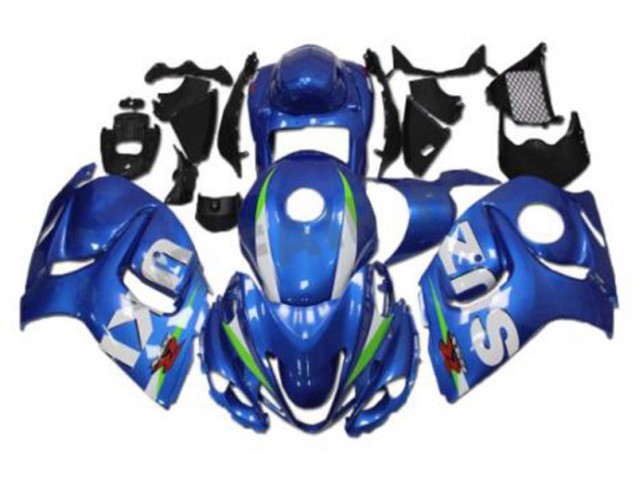 2008-2019 Blue White Suzuki GSXR 1300 Hayabusa Motorcycle Fairings & Bodywork