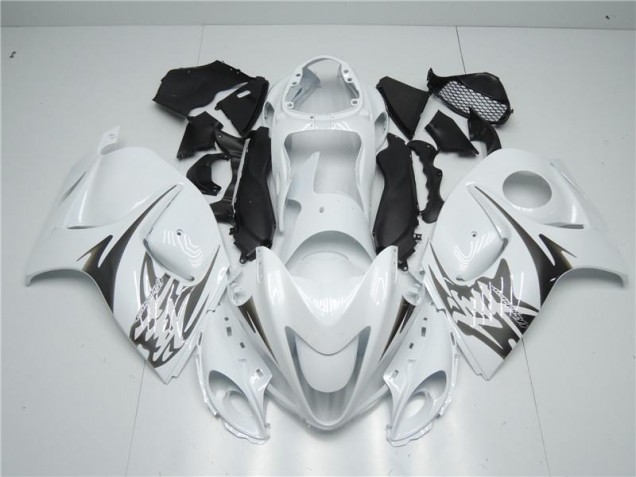 2008-2019 White Suzuki GSXR 1300 Hayabusa Replacement Motorcycle Fairings