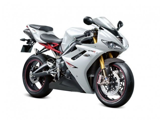 2009-2012 Pearl White Black Triumph Daytona 675 Triple Motorbike Fairing