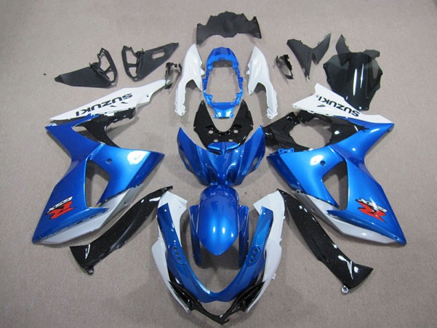 2009-2016 Blue White Suzuki GSXR1000 Replacement Fairings