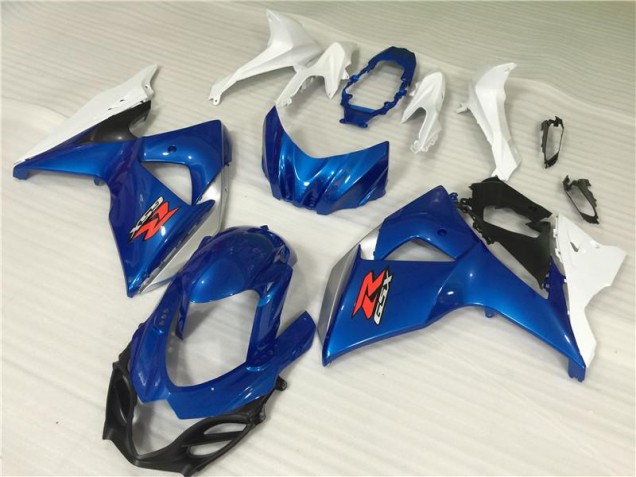 2009-2016 Blue White Suzuki GSXR1000 Motor Fairings