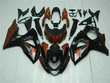 2009-2016 Brown Black Suzuki GSXR1000 Bike Fairing Kit