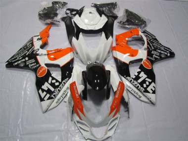 2009-2016 White Black Orange Bright Logic Suzuki GSXR1000 Motor Bike Fairings