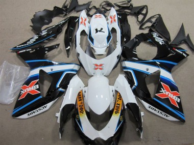 2009-2016 White Blue Brux Dark Dog Suzuki GSXR1000 Motorbike Fairing Kits