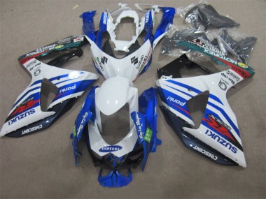 2009-2016 White Blue Samsung Suzuki GSXR1000 Motorbike Fairings