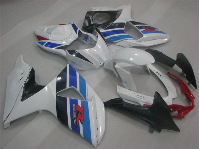 2009-2016 White Blue Suzuki GSXR1000 Replacement Fairings