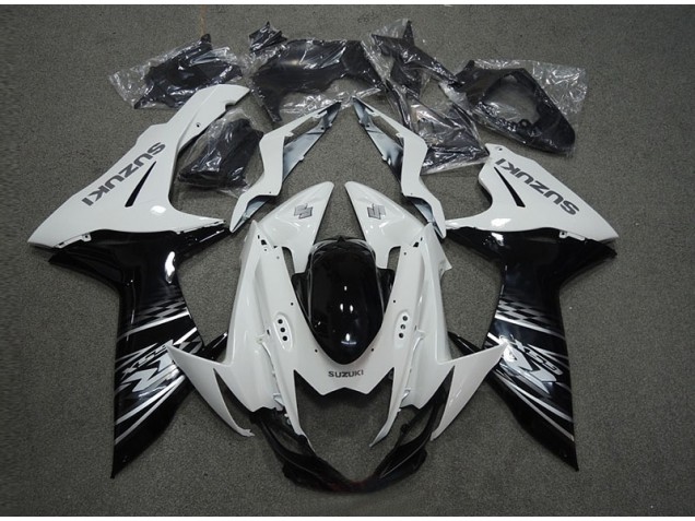 2011-2021 White Black Suzuki GSXR600 Motorcycle Replacement Fairings