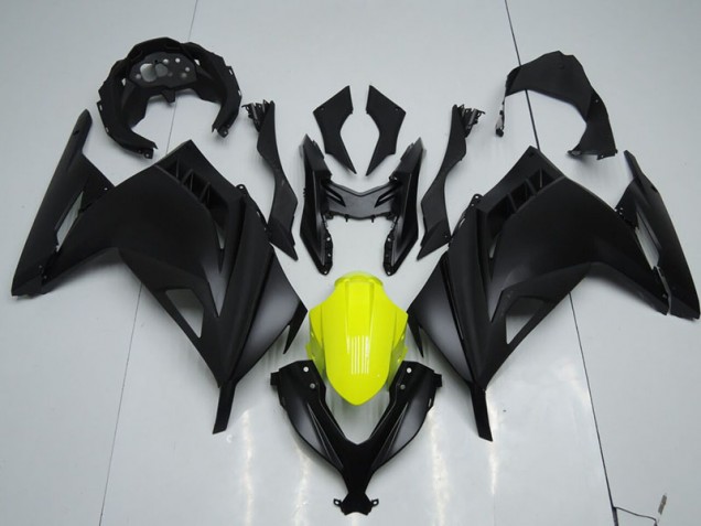 2013-2016 Black Yellow Kawasaki ZX300R Replacement Motorcycle Fairings