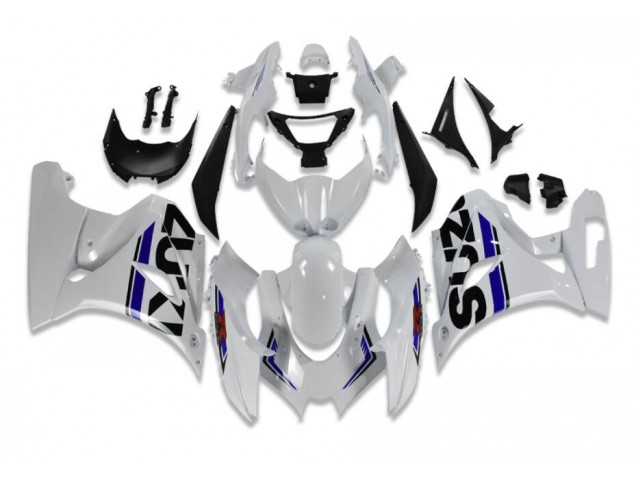 2017-2021 White Blue Suzuki GSXR 1000 Motorcycle Fairings